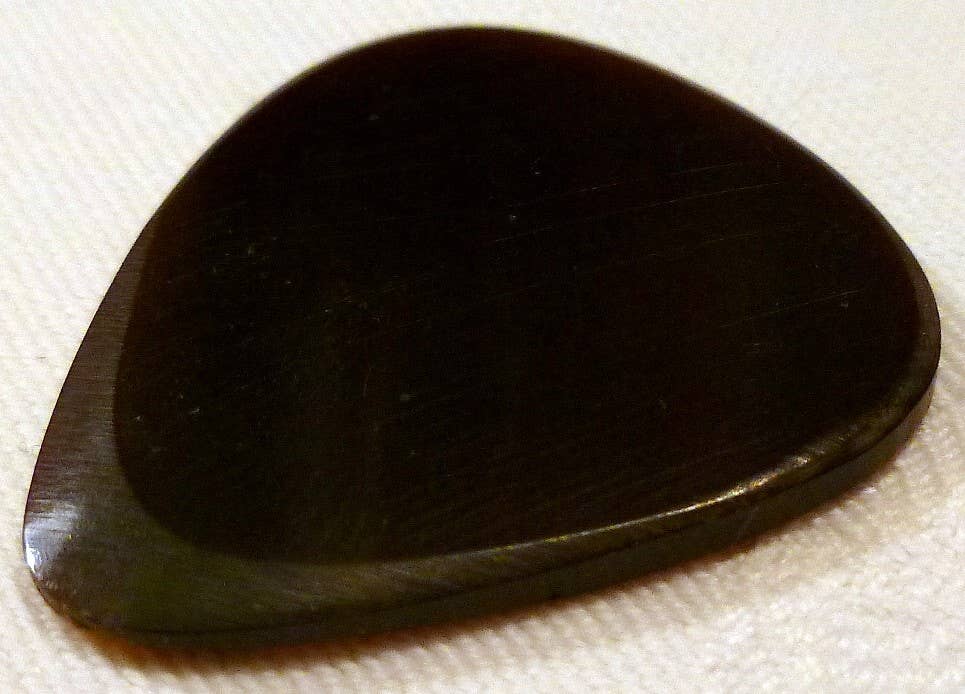 US Blues Artist Quality Guitar Picks - Wholesale Musical Instrument - Exotic Black Horn (Pack of 3 Picks)1