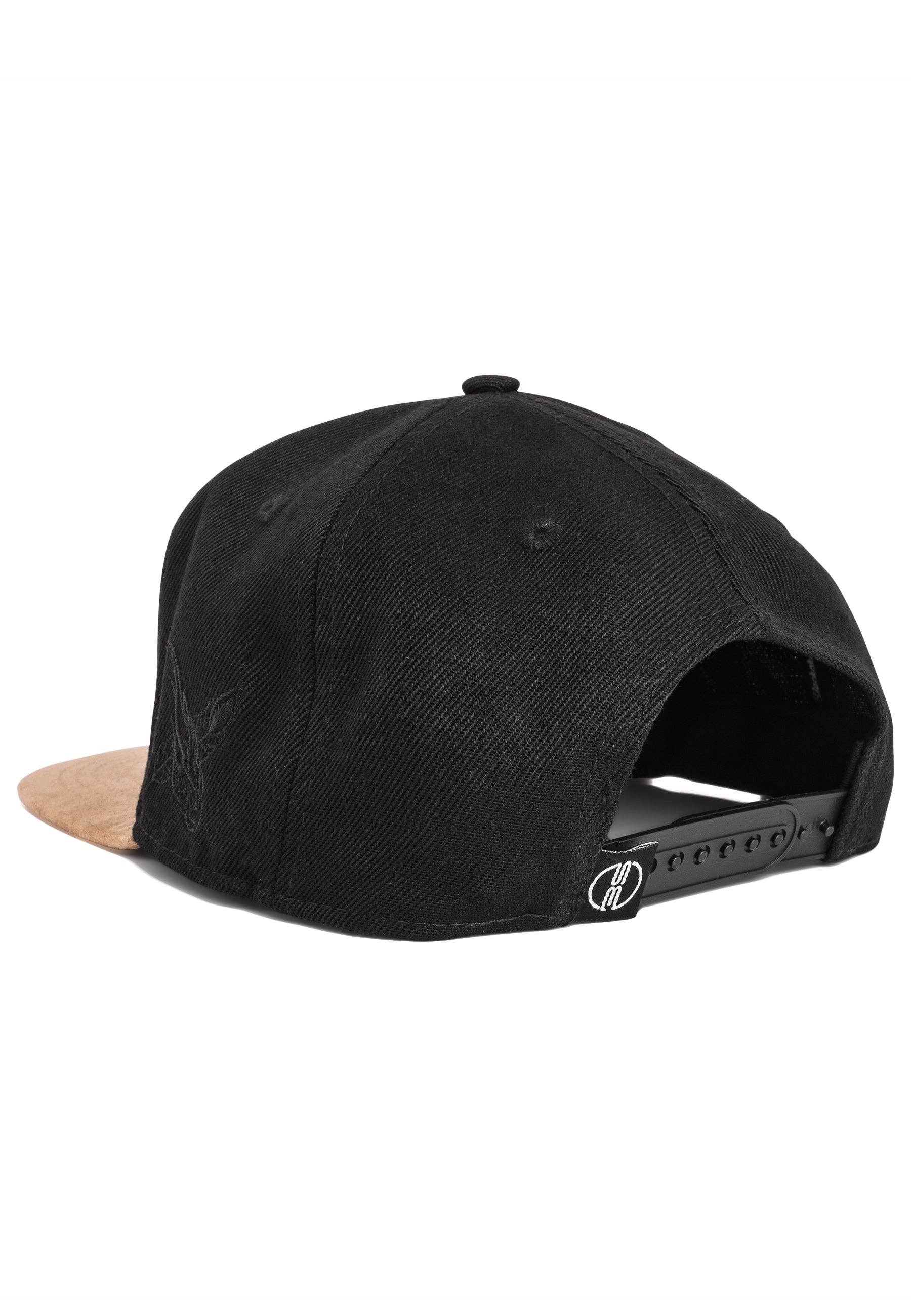 Blackskies - Wholesale Flat Brim Cap - Men's - Port Fairy Snapback Cap - Black Suede2