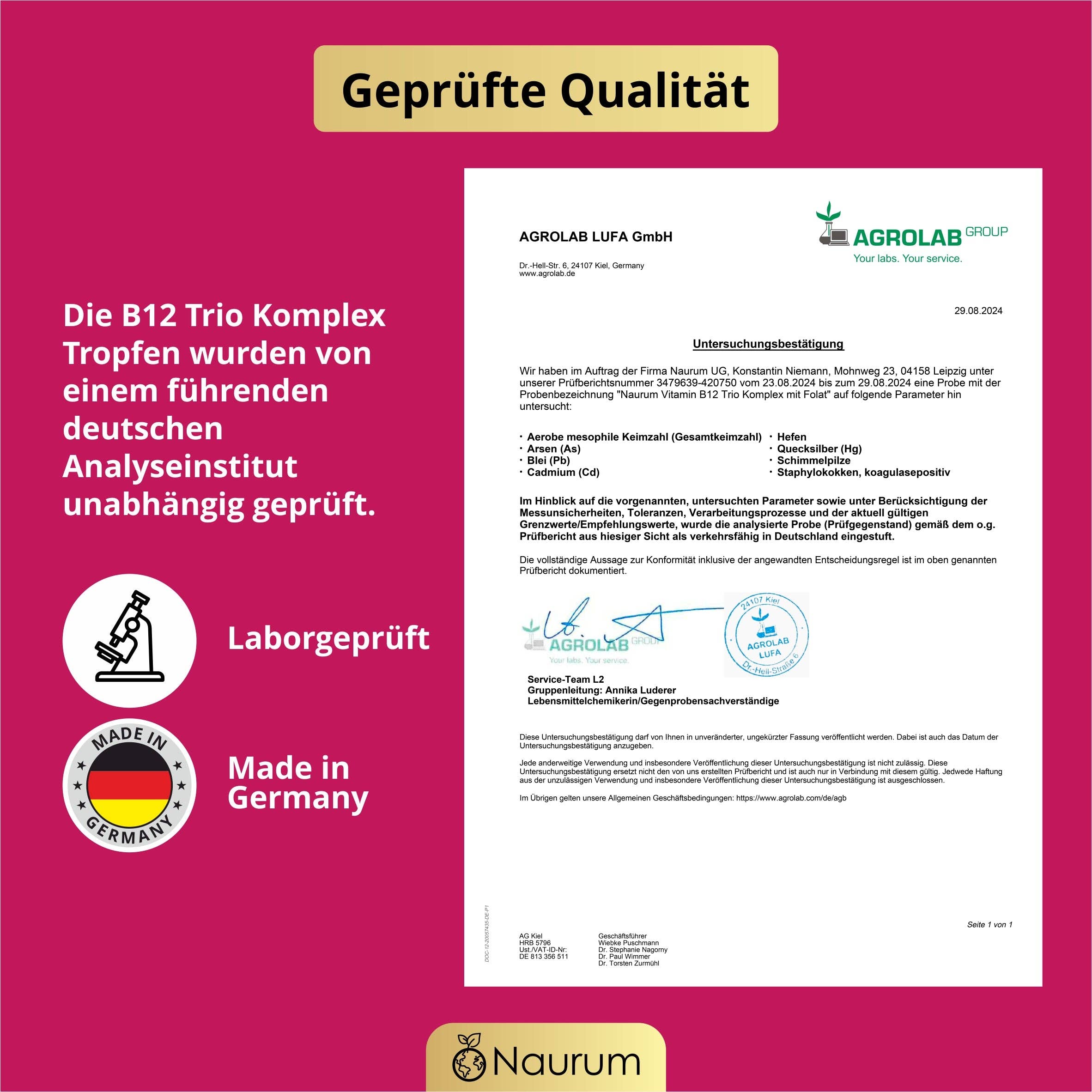 Naurum - Wholesale Oral Supplement/Vitamin - Vitamin B12 trio complex with folate8