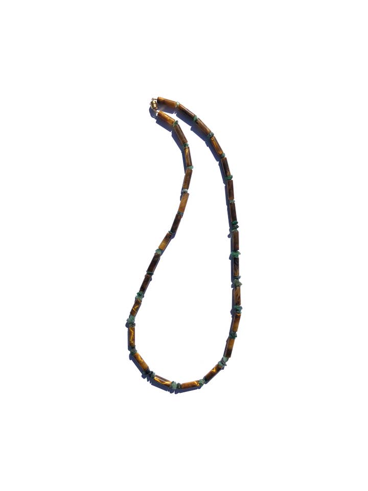 Is It Summer Yet Œil de Tigre Necklace pour la vente par Holi Editions