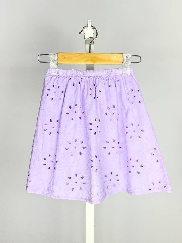 MINI MIGNON PARIS - Wholesale Skirt - Kids - English embroidery cotton skirt for girls