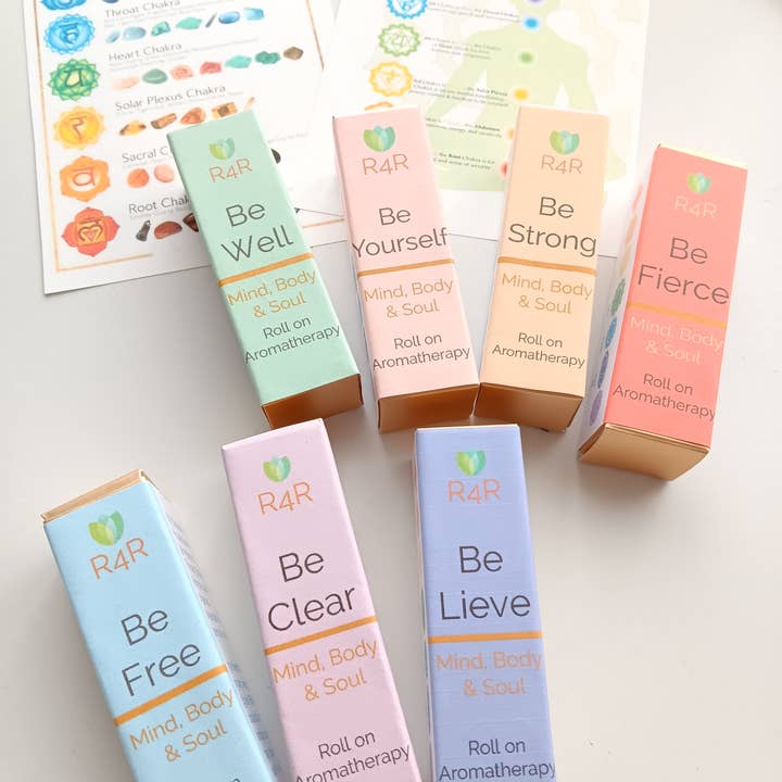 Set per aromaterapia con 7 pietre preziose chakra per la vendita all'ingrosso da parte di Refuge for the Renegade