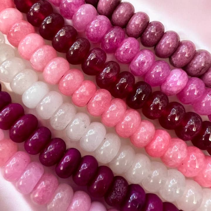 Sonya Renee Jewelry - Wholesale Beaded/Pearl Necklace - Lilly Gemstone Bead Necklace multi-color 8mm opals jade