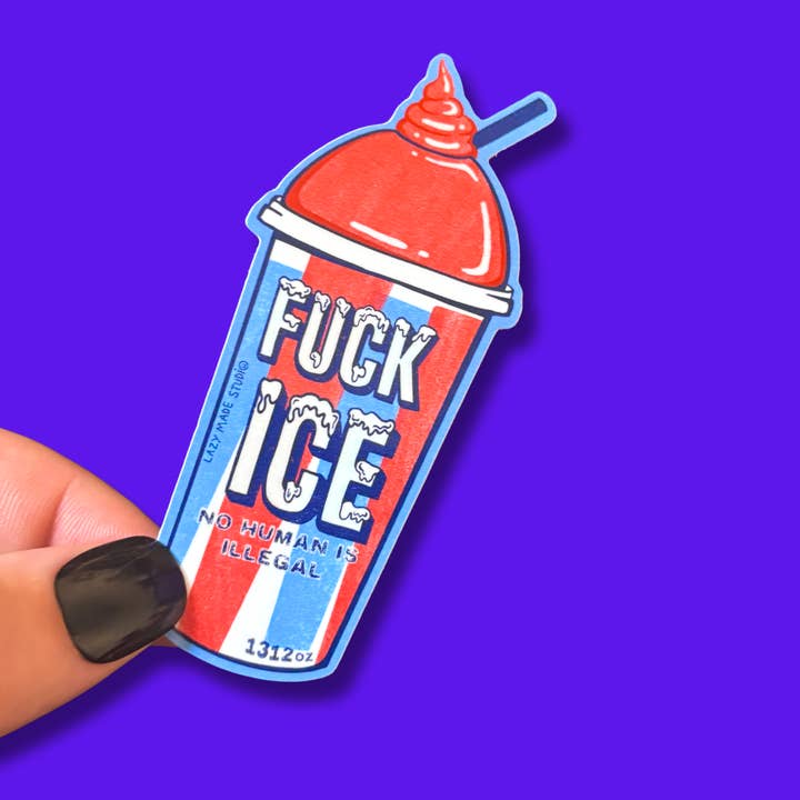 Lazy Made Studio - Wholesale Sticker - FUCK I.C.E Waterproof Sticker