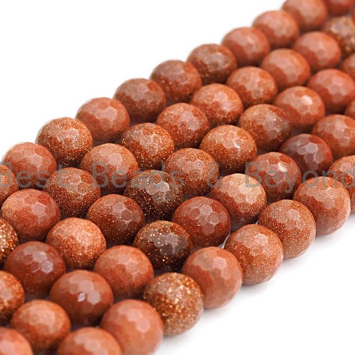 BestBeads&Beyond - Wholesale Beads - Quality Goldstone Smooth/Faceted Beads, sku#U6272