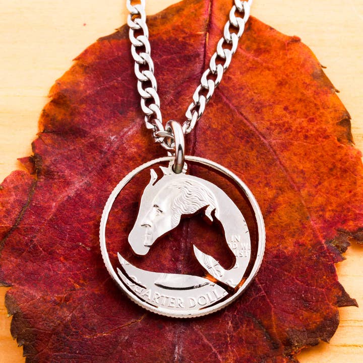 Colar Silhueta de Cavalo, Pequena Sombra de Pónei em Cavalo Maior por atacado de NameCoins