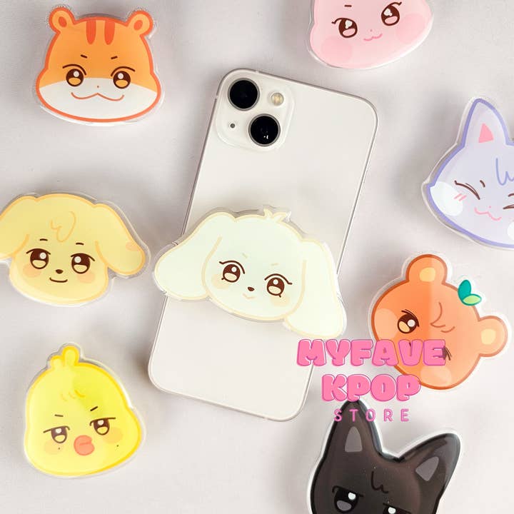 MyFaveKpop Store - Wholesale Scrunchie - Women’s - Aniteez Acrylic Phone Grip Holder Kpop Gift For Fans Atiny5