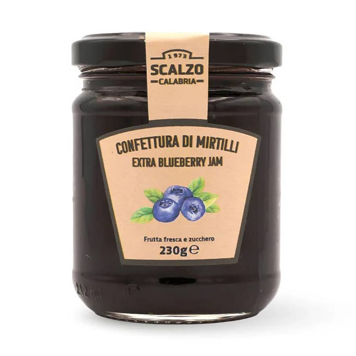 Black blueberry extra jam 230g for wholesale by Calabria da Gustare