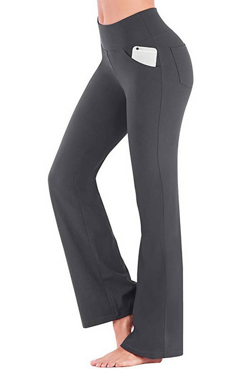 NINEXIS - Wholesale Pants - Women's - CWBLP01152_WOMEN HIGH WAIST FLARE LEG YOGA PANTS0