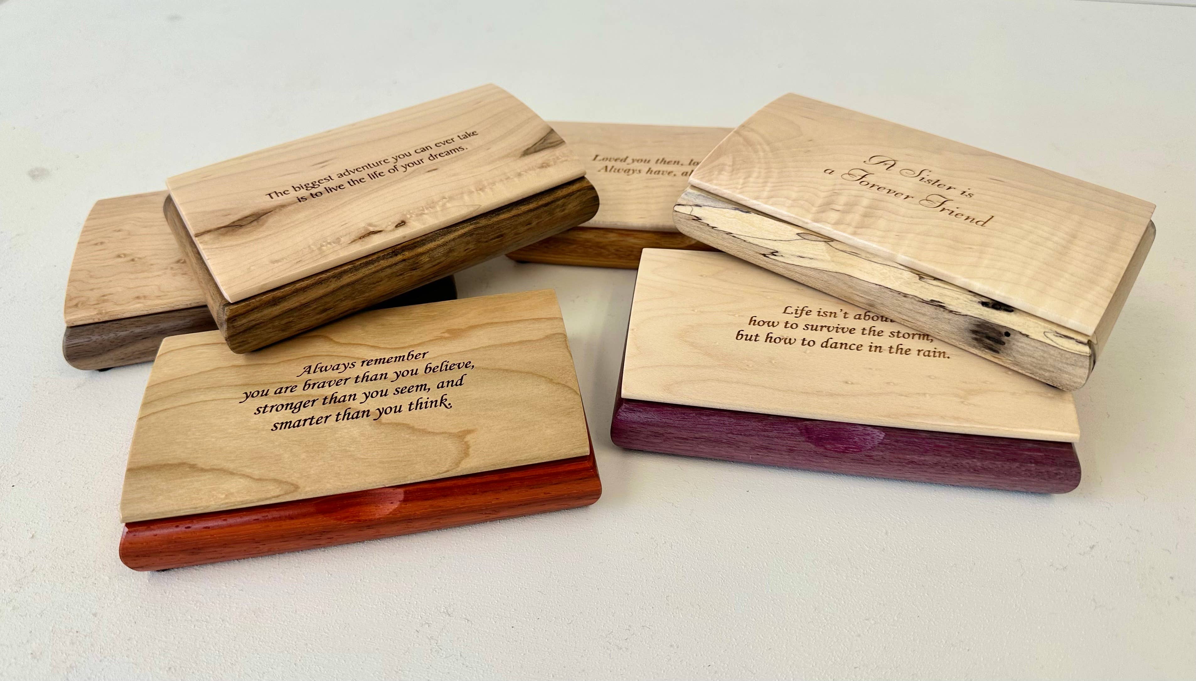 Mikutowski Woodworking - Wholesale Decorative Box - Wooden Possibility Box Engraved with Best Selling Quotes3