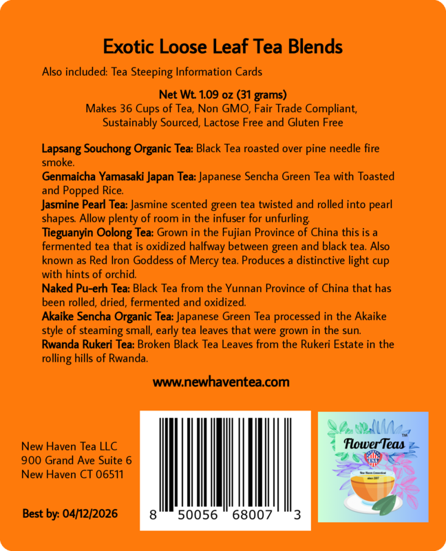 FlowerTeas – Sacos de chá por atacado – 8 Misturas Sortidas Tubo de Teste Sampler de Chá Oferta11