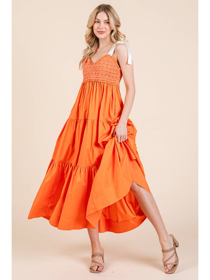 GeeGee x Lovelo - Vendita all'ingrosso Vestito - Donna - Abito midi plissettato a balze taglie comode, MD51552PL27