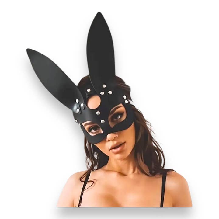Kinky Pleasure - Wholesale Costume – Women's - Kinky Pleasure - T148 - Luxury Black Bunny Mask - Elegant Cosplay & Sensual Accessory3
