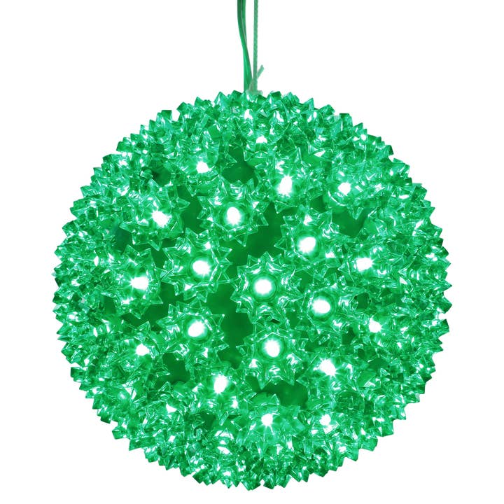 Vickerman 150Lt x 10" LED Green Starlight Sphere for wholesale by Vickerman