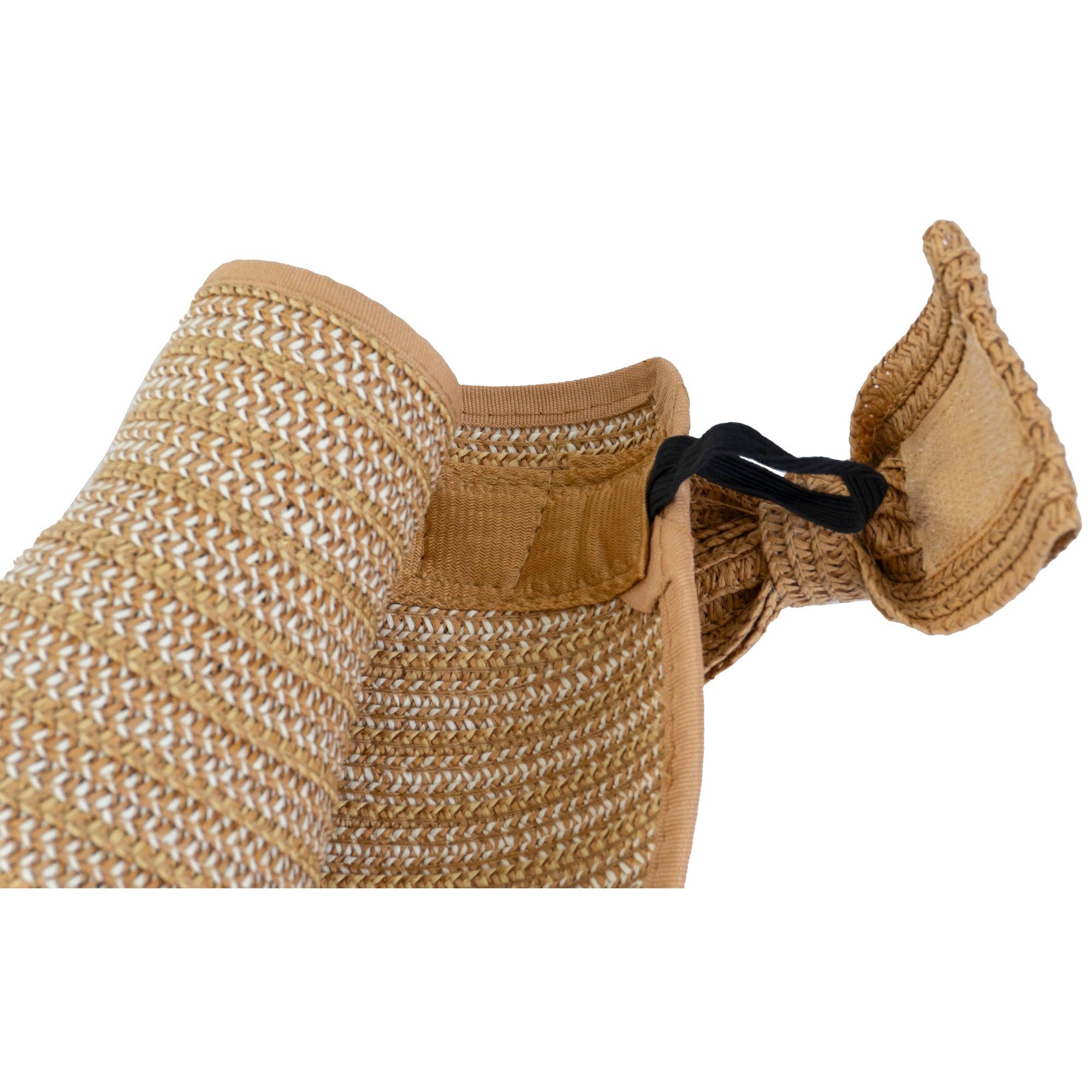 Magid - Wholesale Visor - Women's - Magid Two Tone Straw  Fold Up Roll Up Visor7