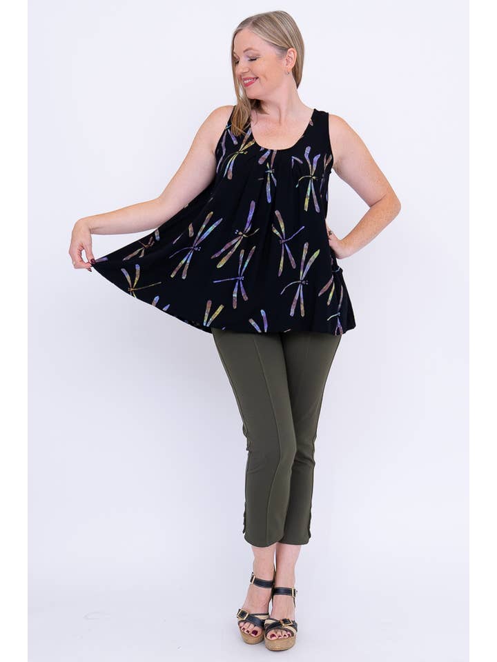 Blue Sky Clothing Co LLC - Wholesale Tank Top - Women's - Peachy Tank, Abalone Dragonfly