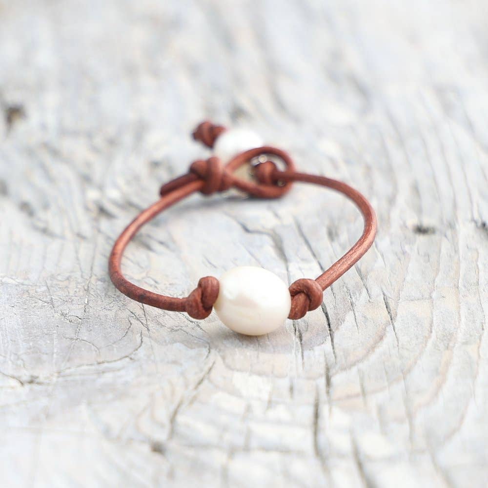 Cape Cod Chokers - Vente Bracelets à breloques/pendentifs - Bracelet en cuir perlé classique6