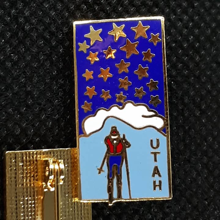 Pin - Vintage Utah Starry Night Ski for wholesale by Fantastic Souvenirs, Gifts & Collectibles