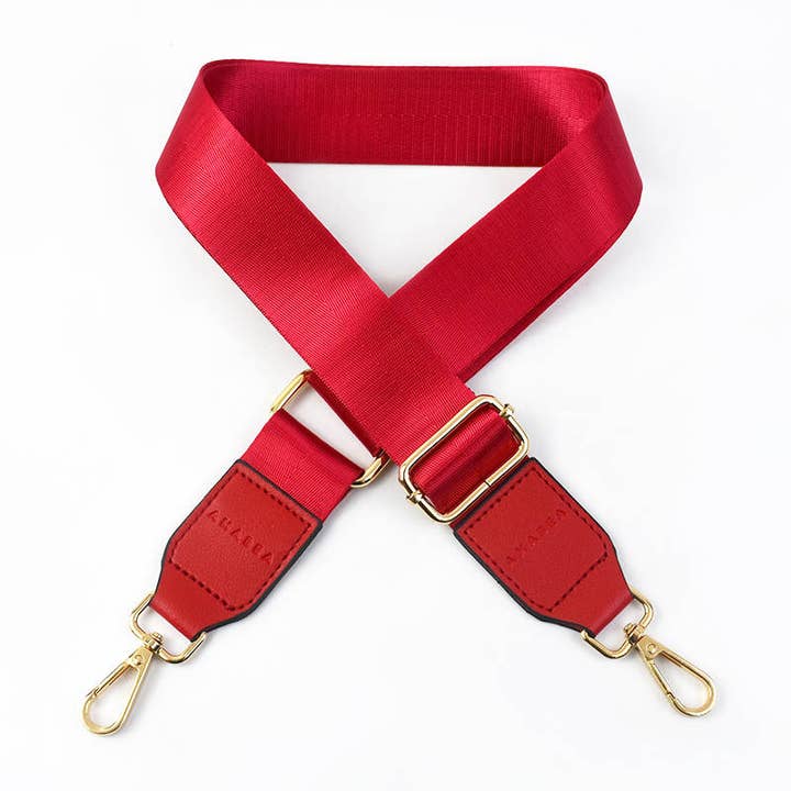 Red Signature Logo Strap for wholesale by AMABEA