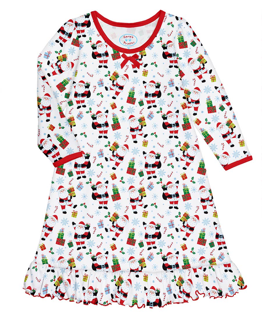 Sara's Prints - Vendita all'ingrosso Camicia da notte - Bambini - Camicia da notte a maniche lunghe Holiday Whirl-and-Twirl '233