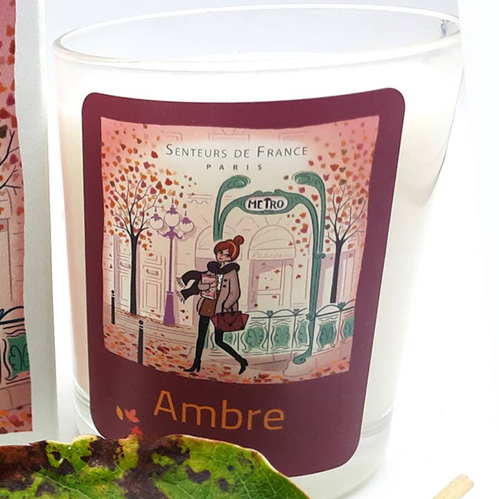 Ambre Parisienne candle without box for wholesale by Senteurs De France