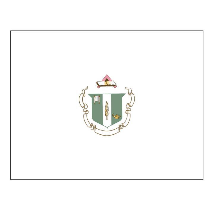 Donovan Designs - Wholesale Stationery/Notecard Set - SORORITY OFFICIAL CREST FOLDOVER NOTECARDS