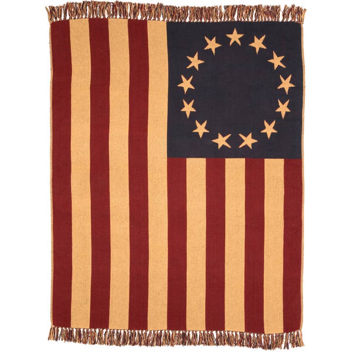 VHC Brands - Wholesale Throw Blanket - Old Glory Throw Woven 50x602