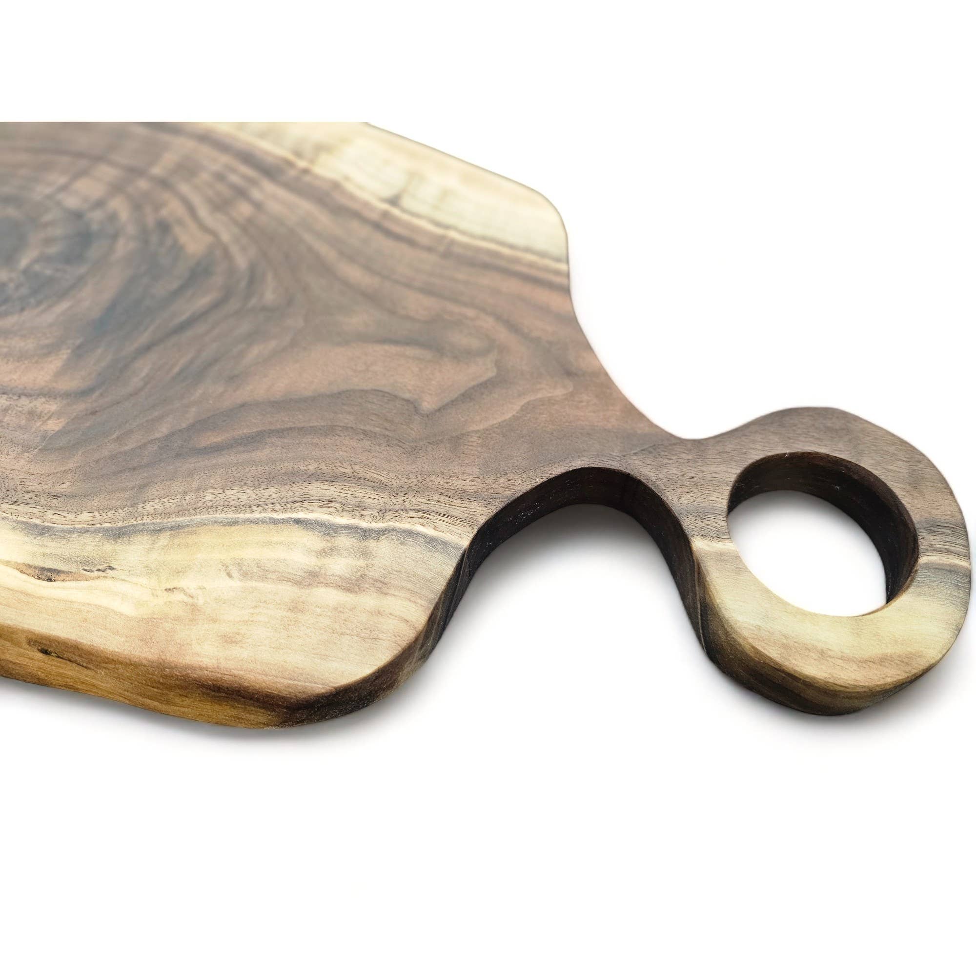 MZ Fine Designs - Wholesale Cheese Board - Black Walnut Live Edge Charcuterie Board with Handle2