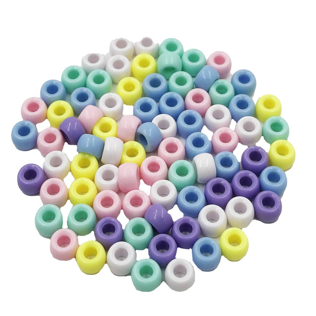 Angels Craft - Wholesale Beads - Pony Beads, 6x9mm -  3 Color Options Available3