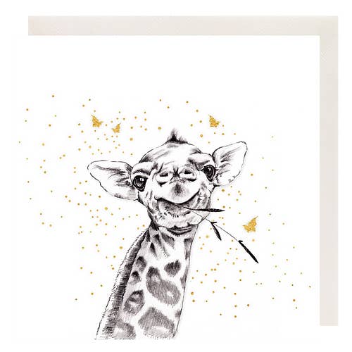Carte ouverte Girafe pour la vente par Clear Creations