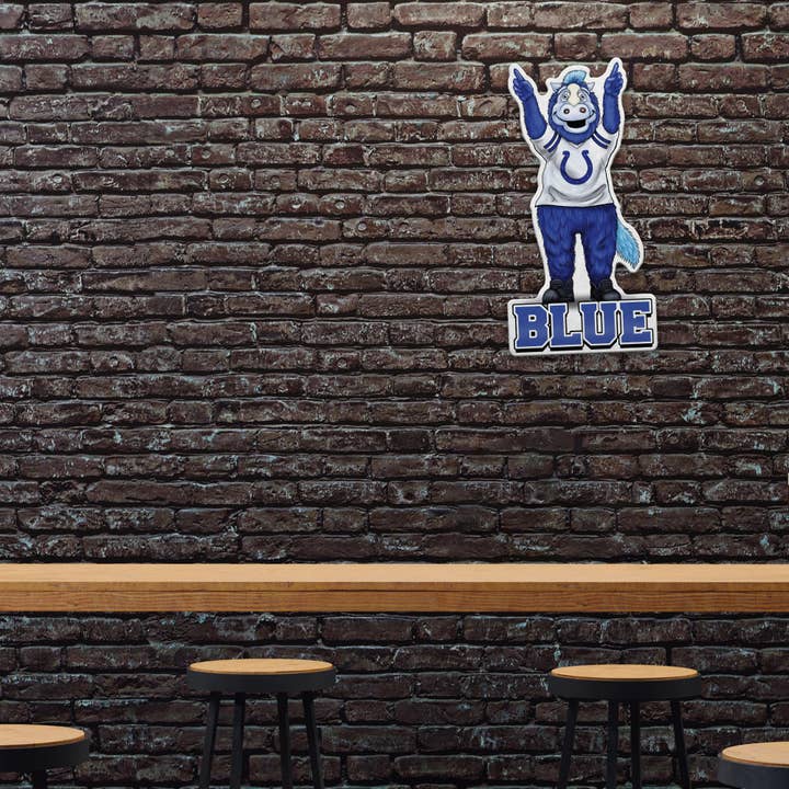 Rico Industries - Wholesale Flag - NFL Indianapolis Colts Mascot Logo Shape Cut Pennant