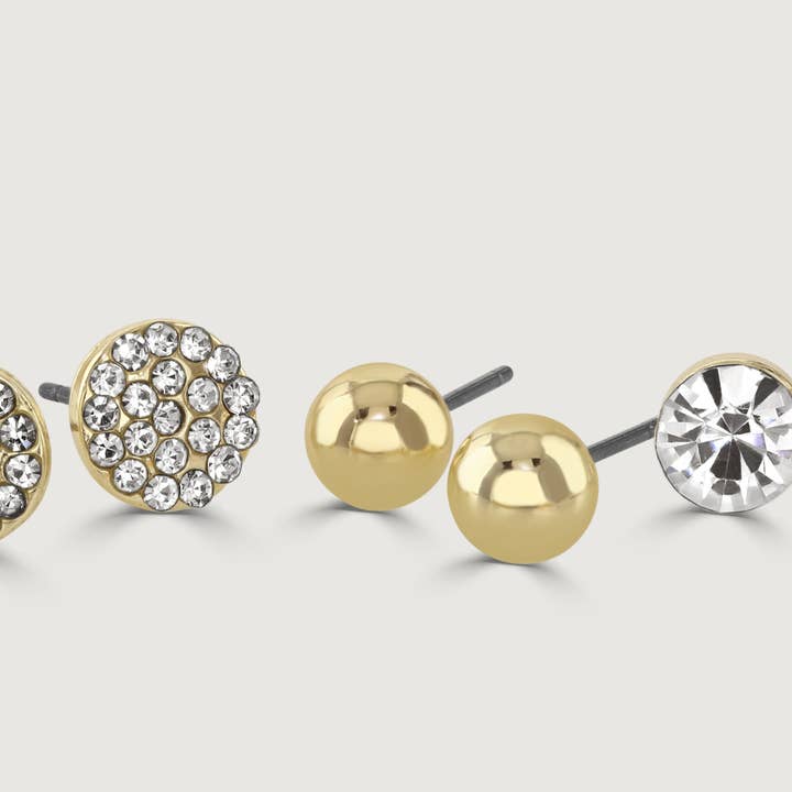 Pacote de Brincos 4 Peças em Ouro por atacado de Buckley London