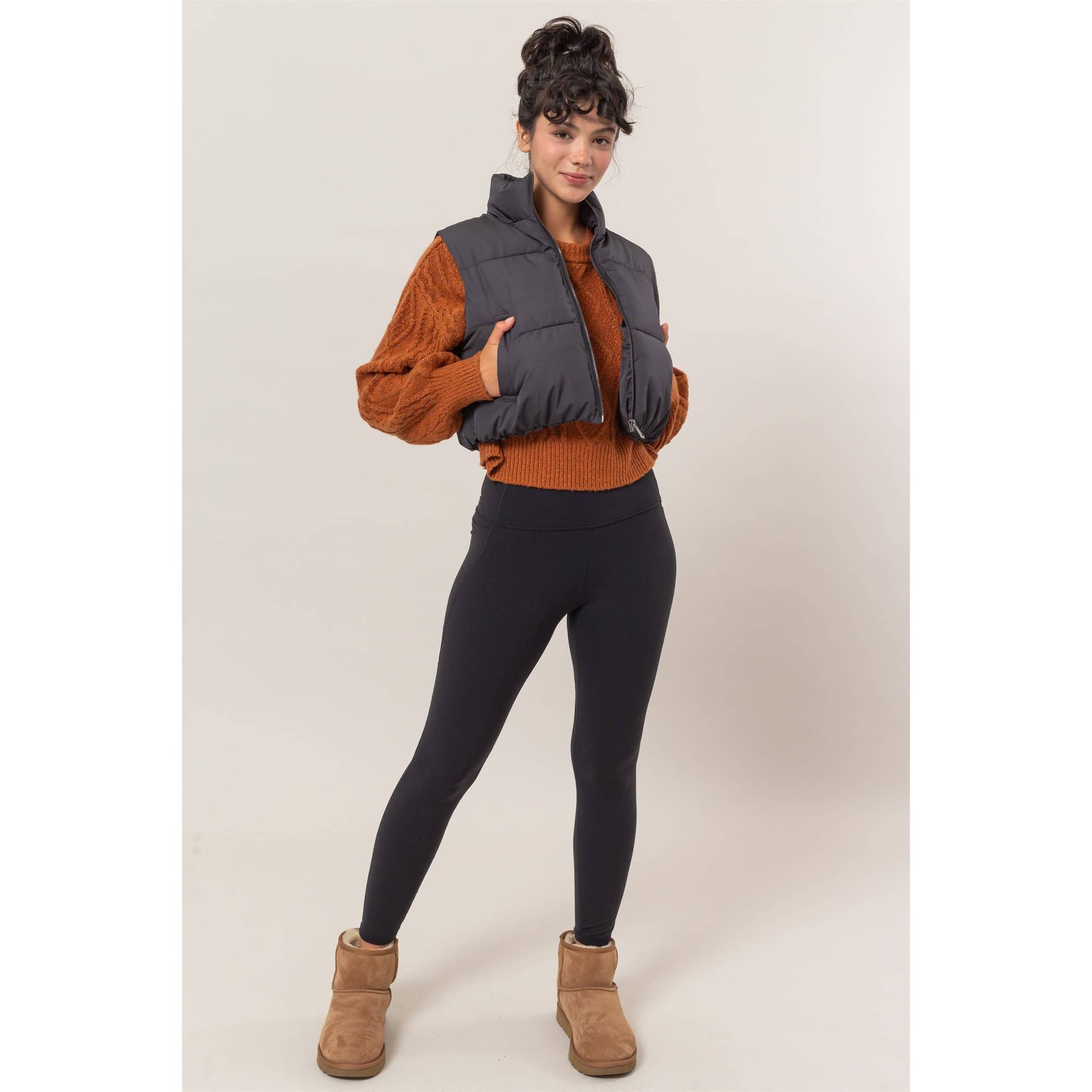 Double Zero - Vente Veste sans manches – femme - Gilet rembourré court à fermeture éclair3