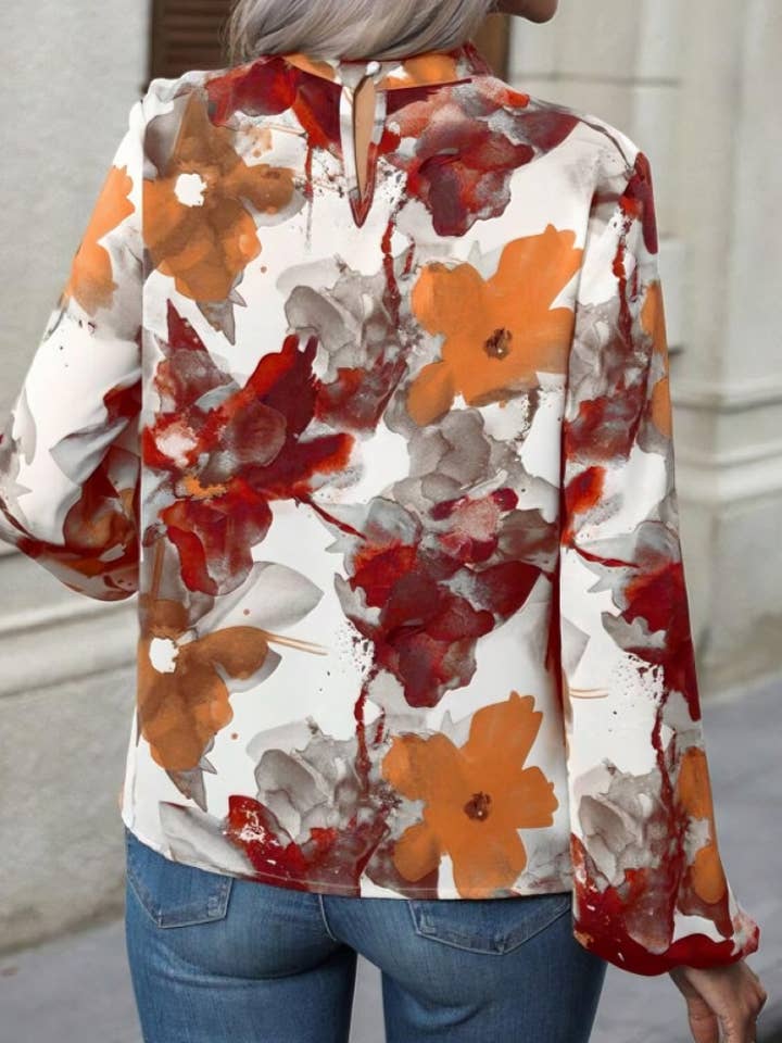 NINEXIS - Wholesale Blouse - Women's - CWTBLL1068_AUTUMN LONG SLEEVE PRINTED CREW NECK TOP8