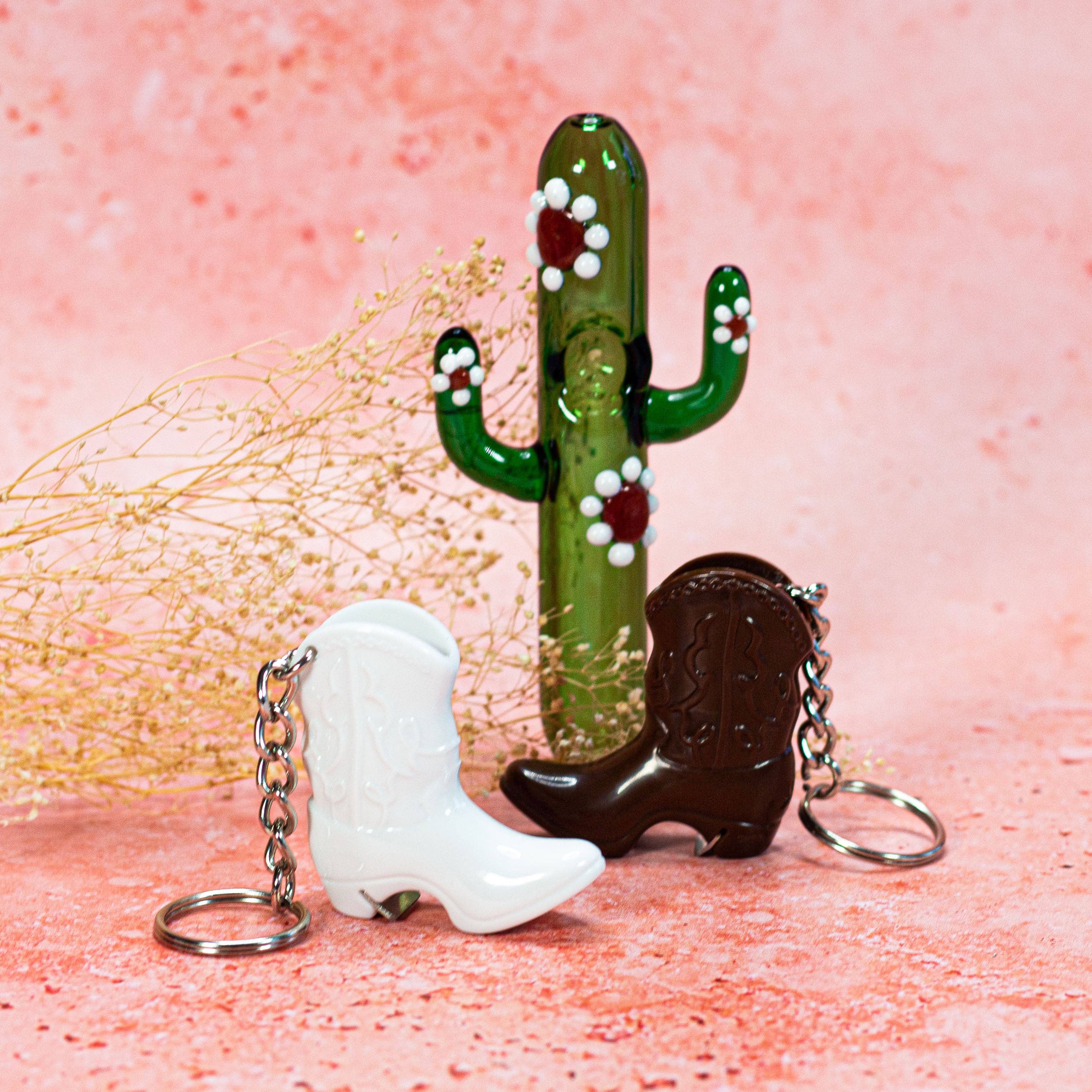 A Shop of Things - Wholesale Keychain - Women's - Boot Bottle Opener Keychain- White10