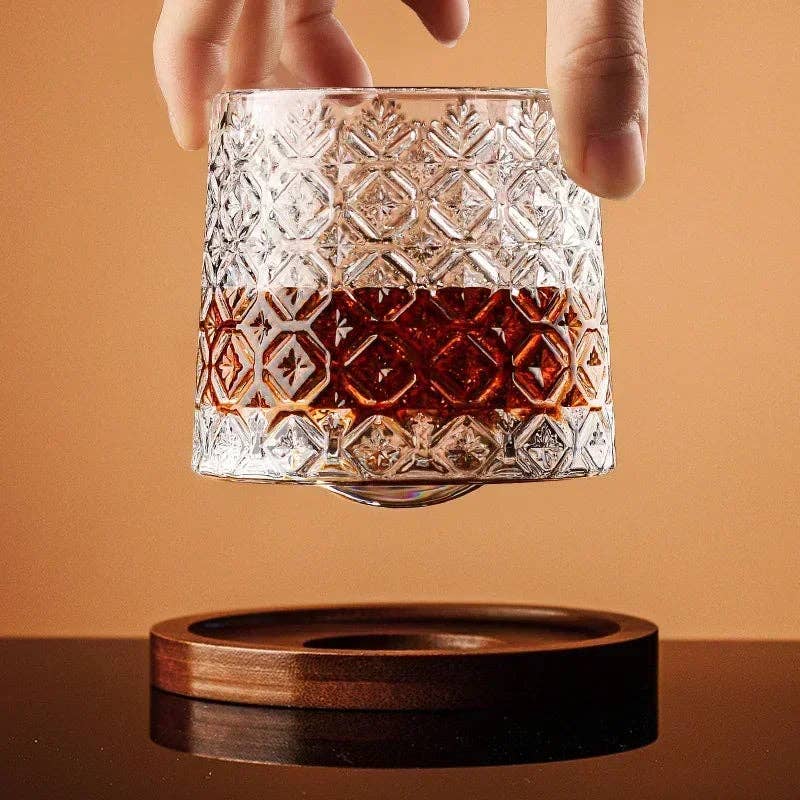 Kiyo Home - Vente Verres à cocktail/alcool - Verre à whisky rotatif | Verre à whisky | Verre à bourbon9
