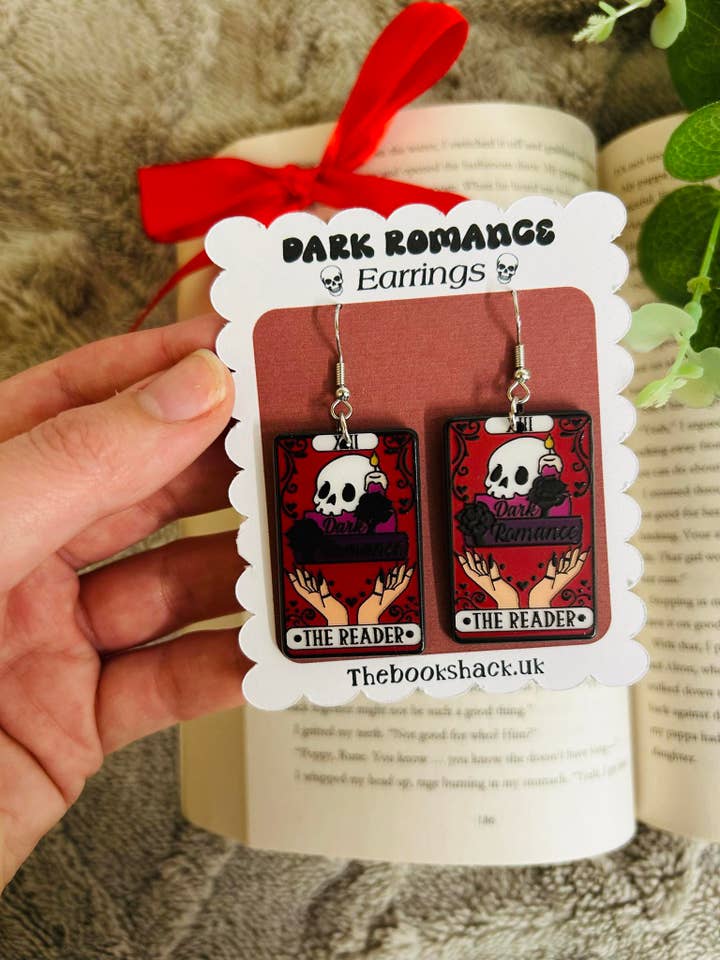 Dark Romance Reader Earrings for wholesale by TheBookShack