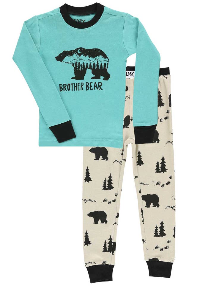 Bear Scene Brother Bear PJ Set for wholesale by Lazy One