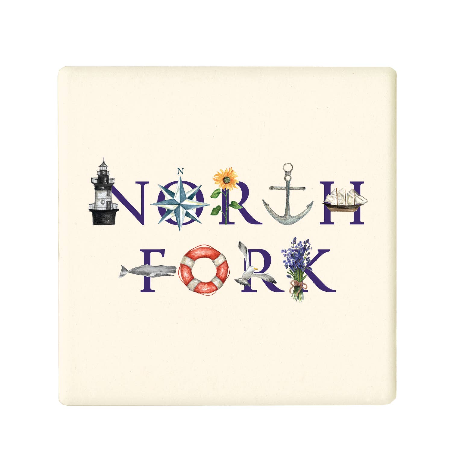 Tina Labadini Designs - Wholesale Coasters - north fork coaster