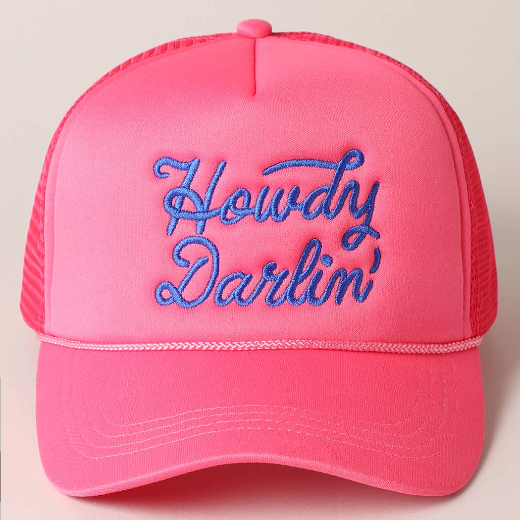 Fashion City - Wholesale Trucker Hat - Women's - Howdy Darlin' Embroidered Mesh Back Trucker Cap17