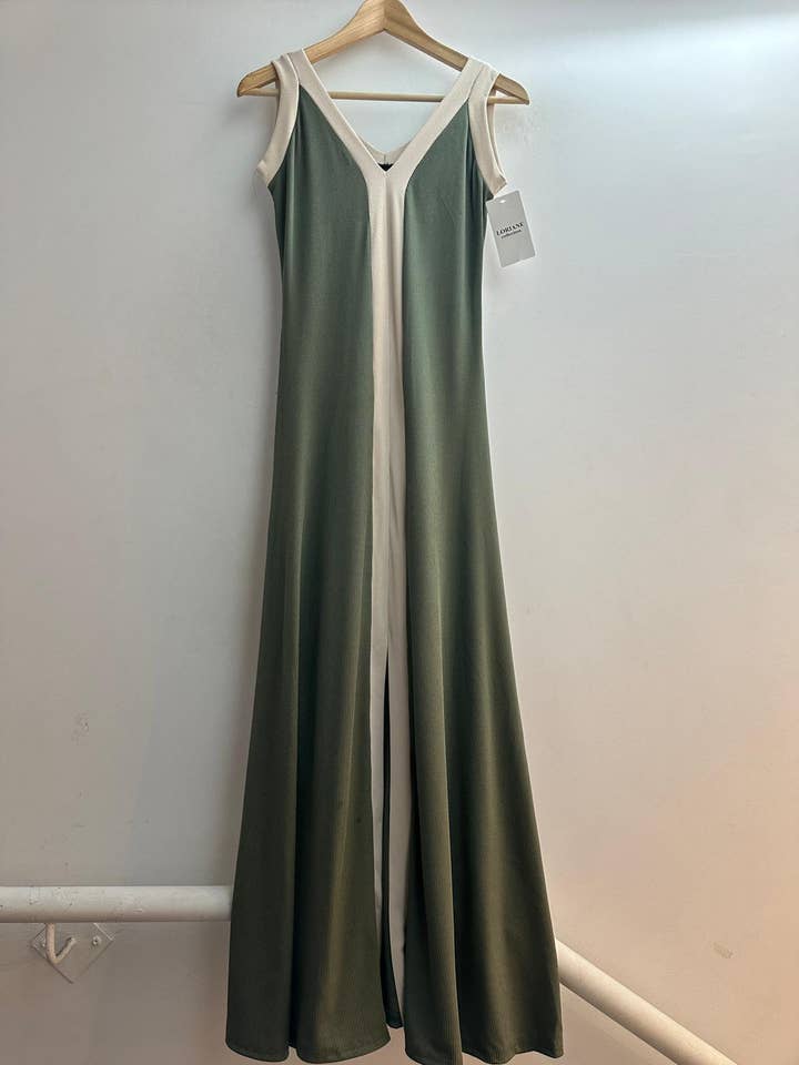 LORIANE - Vendita all'ingrosso Vestito - Donna - 9655 Abito lungo bicolore con spalline5