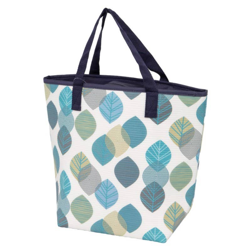 Deffrennes - Wholesale Cooler/Cooler Bag - Cream-colored isothermal bag with blue leaves pattern1