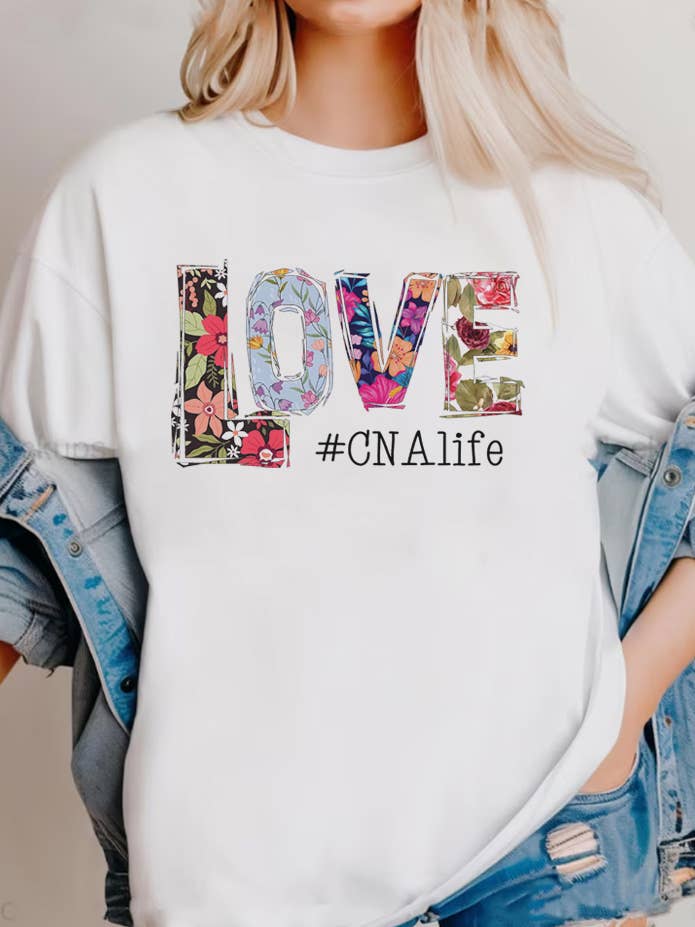Love CNA Life Unisex Round Neck Tee for wholesale by Top Avenue
