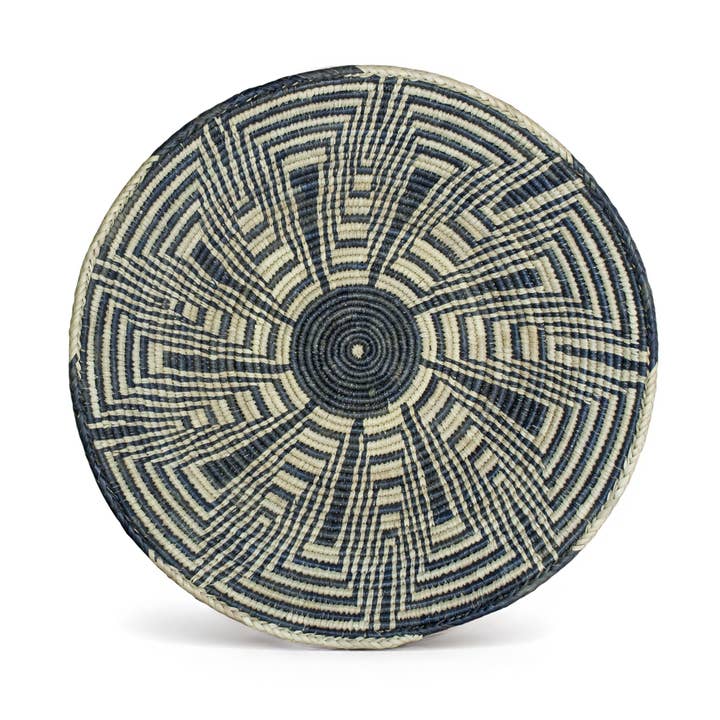 14" Handwoven Squash Blossom Bowl Basket for wholesale by ArtisanalEmporiumLLC