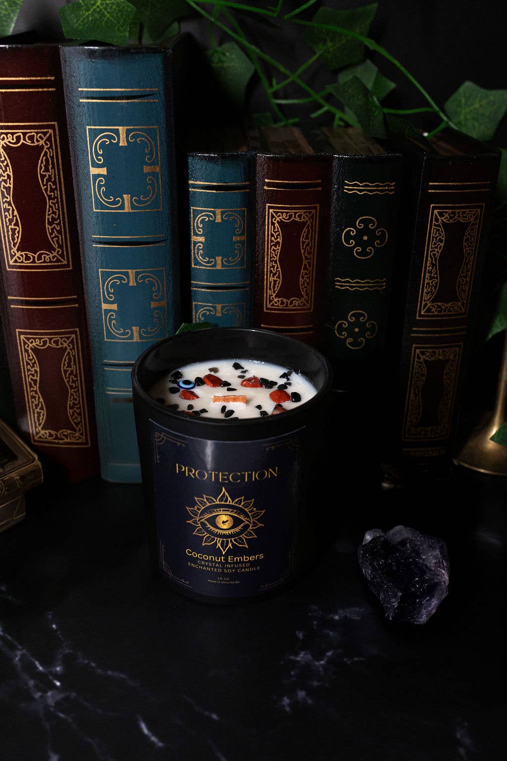 Amara Candles - Wholesale Jar/Filled Candle - Intention Wood Wick Soy Crystal Candle Collection2