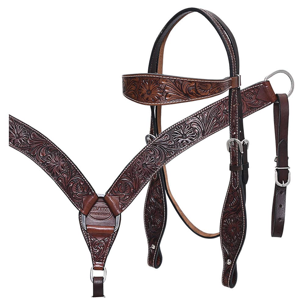 HILASON - Wholesale Horseback Riding Gear - HILASON Western Horse Headstall Breast Collar Set Tack Genuine American Leather | For Horses Headstalls227