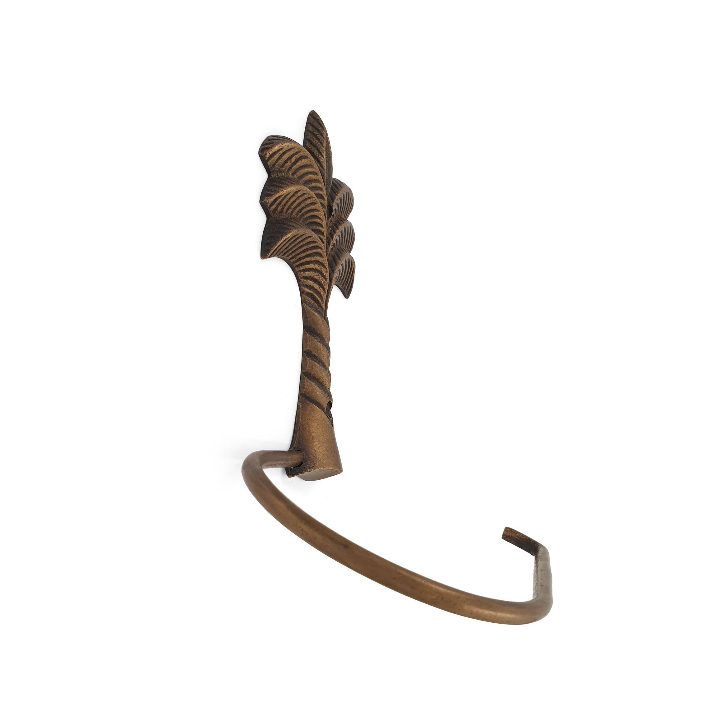 FERN - Wholesale Toilet Paper Holder - Brass Tissue Holder Palmtree2