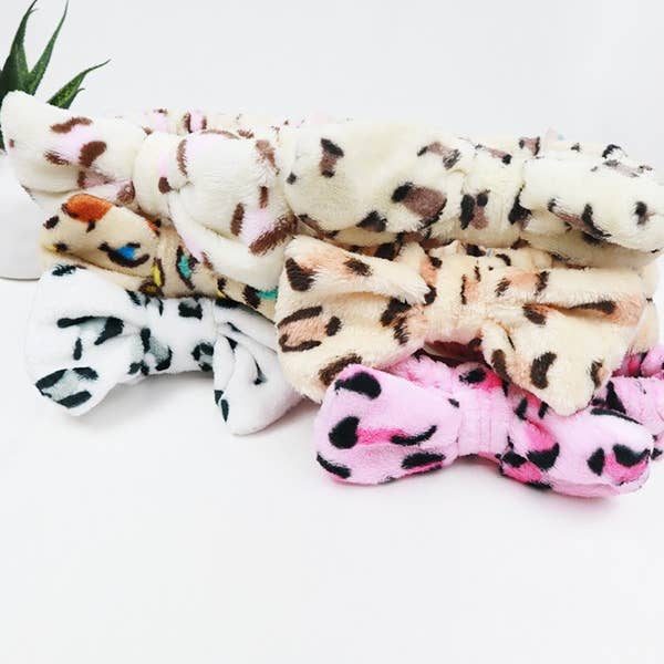 MIX COLOR Leopard Print Shower Headwrap for wholesale on Faire3