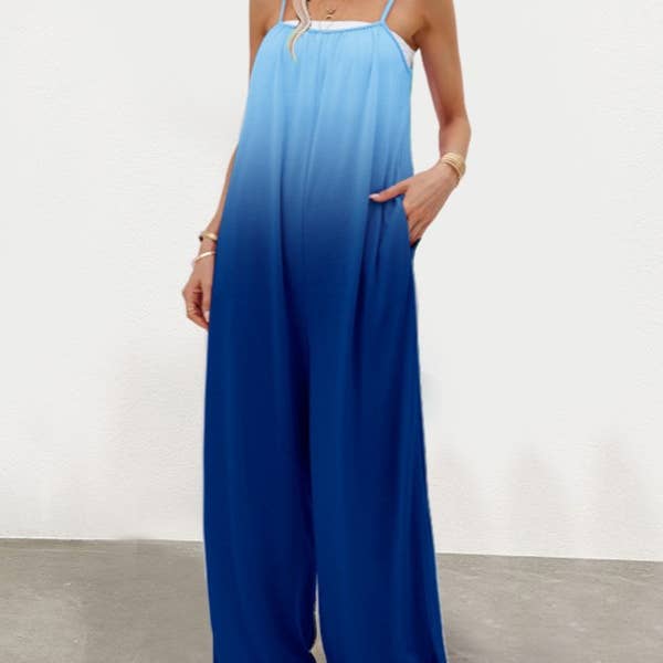 Rosa Clothing - Wholesale Jumpsuit - Women's - Sleeveless Gradient High-Waisted Jumpsuit