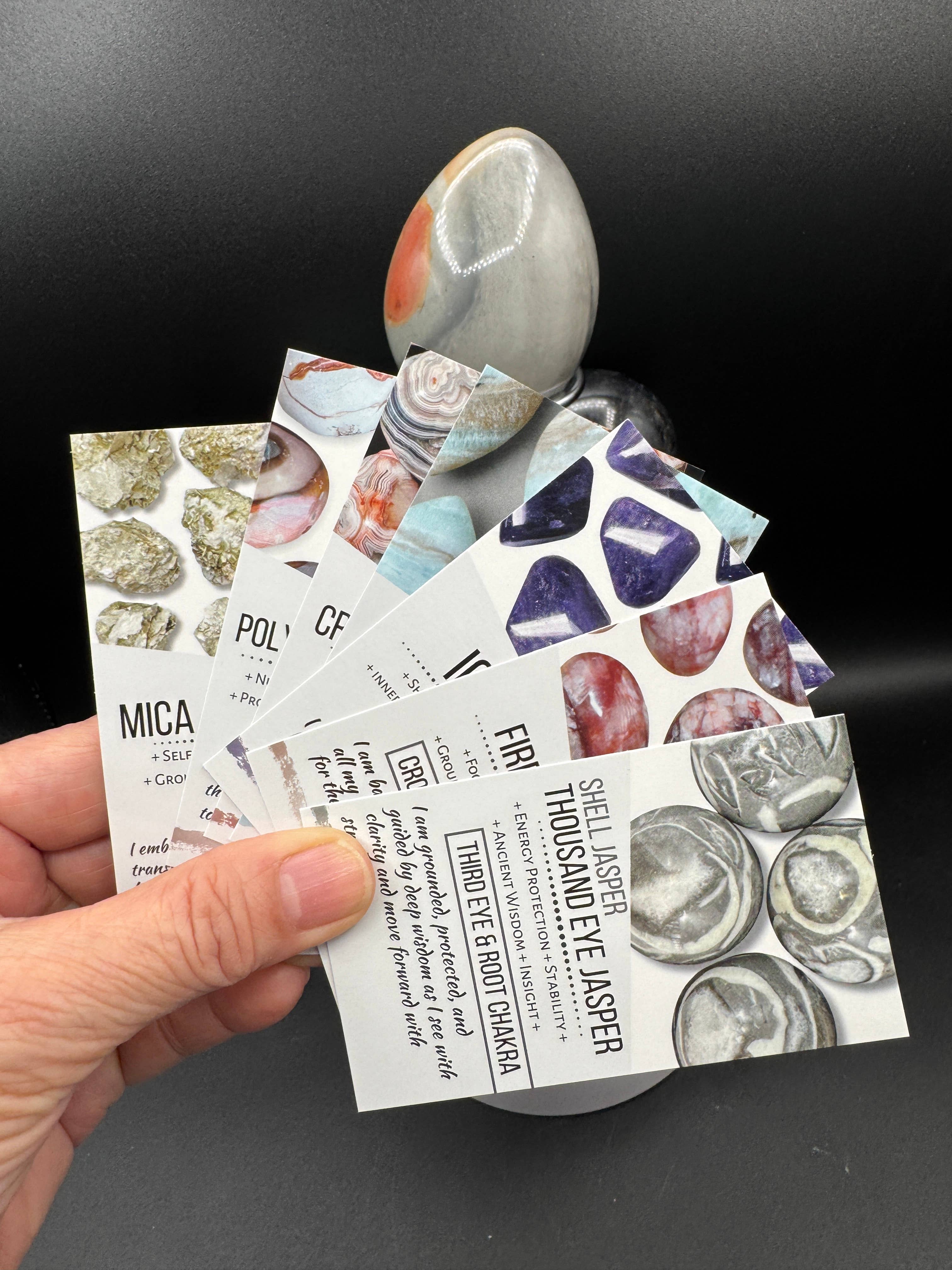 The 7 Directions - Wholesale Spiritual Stone/Crystal - 7 pc Mica Iolite fire quartz sphere w/ display stand G9963